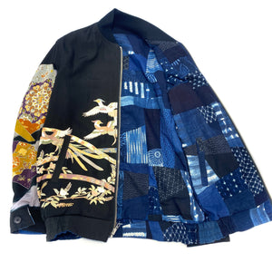 Cote Mer MIX BOMBER JACKET Kimono × indigo #58