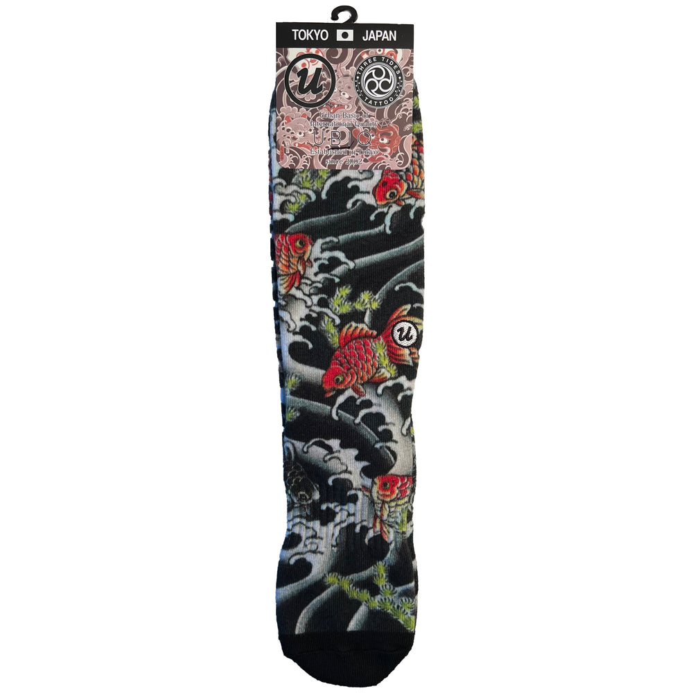 Kingyo by Nami - Three Tides Tattoo Irezumi Socks