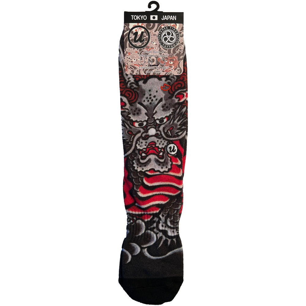 Calcetines Irezumi con el tatuaje de dragón de Ichibay Three Tides