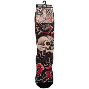 Skull Snake - Three Tides Tattoo Irezumi Socks