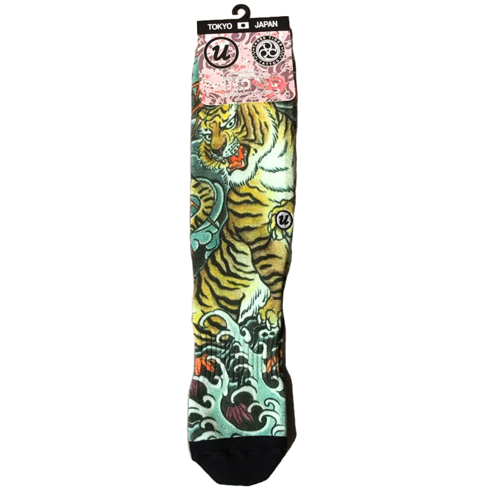 Tiger by Mutsuo- Three Tides Tattoo Irezumi Socks