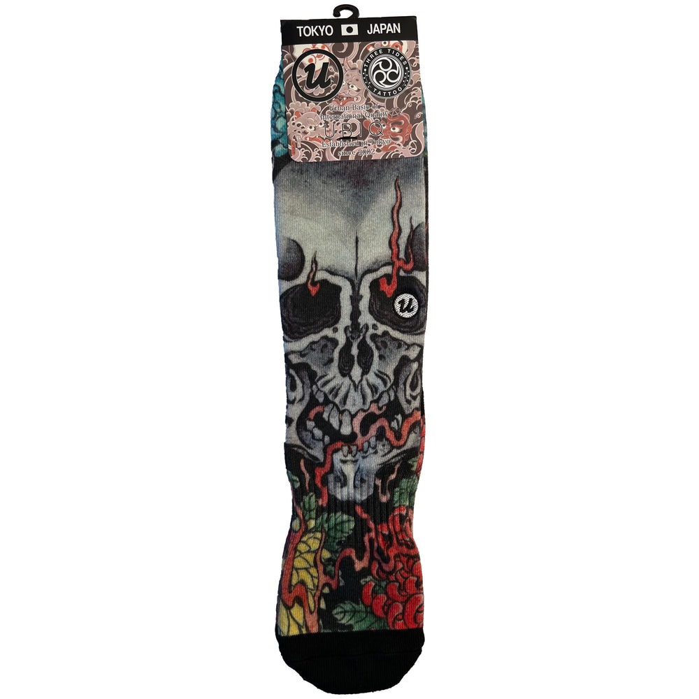 Skull 3T by Ukiyoemon - Three Tides Tattoo Irezumi Socks