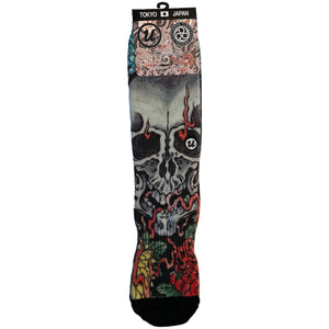 Calcetines Irezumi con diseño de calaveras de Ukiyoemon de Three Tides Tattoo