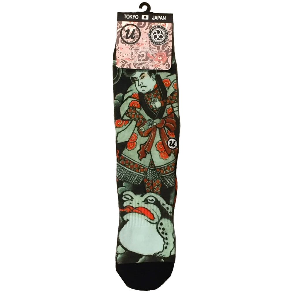 Jiraiya by Horihiro Mitomo - Three Tides Tattoo Irezumi Socks