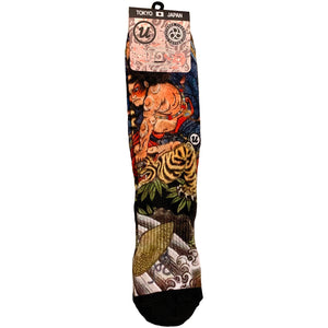 Busyo Tiger de Ukiyoemon: calcetines Irezumi con tatuajes de tres mareas