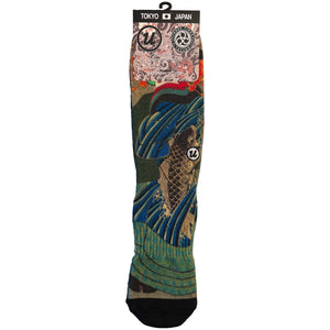 Calcetines Irezumi con diseño de Koi Kimono Girl de Horihiro Mitomo - Three Tides Tattoo